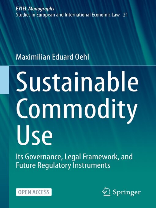 Title details for Sustainable Commodity Use by Maximilian Eduard Oehl - Available